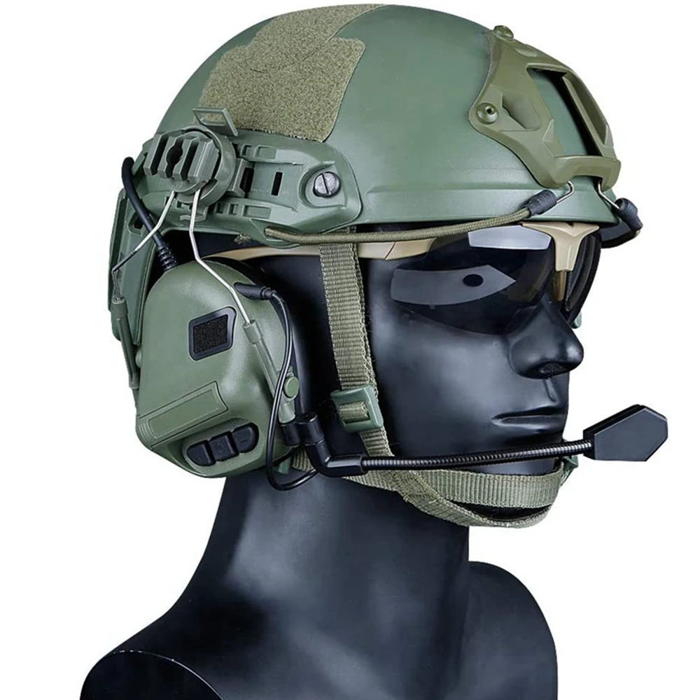 Auriculares tácticos de tiro, audífonos de comunicación con sonido para exteriores, Airsoft, Paintball, CS, protección para juego de guerra - imagen 4