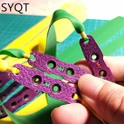 20 piezas tirachinas de caza de cuero plano posicionamiento bolsillo de cuero deportes especial 1,8mm de espesor y duradero silenciador antideslizante