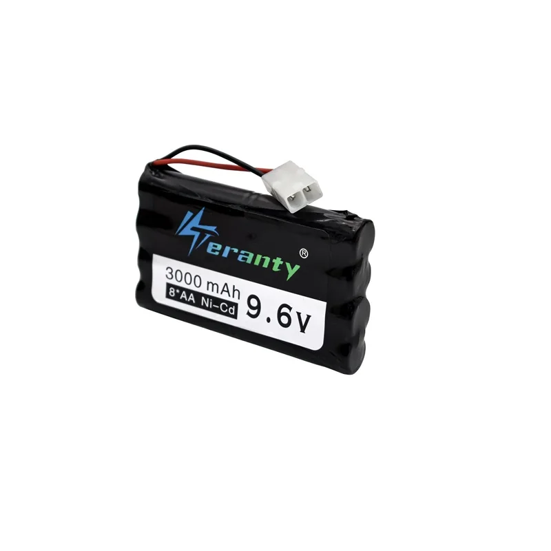 Batería recargable de 3000mah y 9,6 v para juguetes a control remoto, batería AA Nicd de 9,6 v y 2400mah para coches, tanque, Robots, pistola, barco a control remoto, 2 uds. - imagen 5