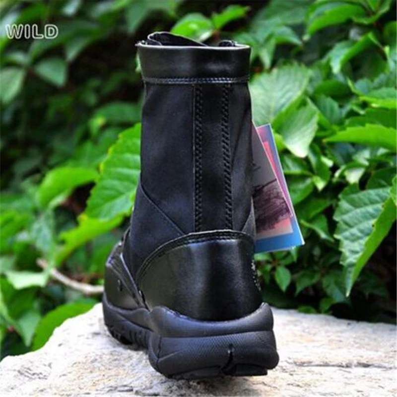 Botas militares de combate ultraligeras para hombre, calzado táctico militar para senderismo al aire libre, botines del ejército, zapatos de escalada, Verano - imagen 5