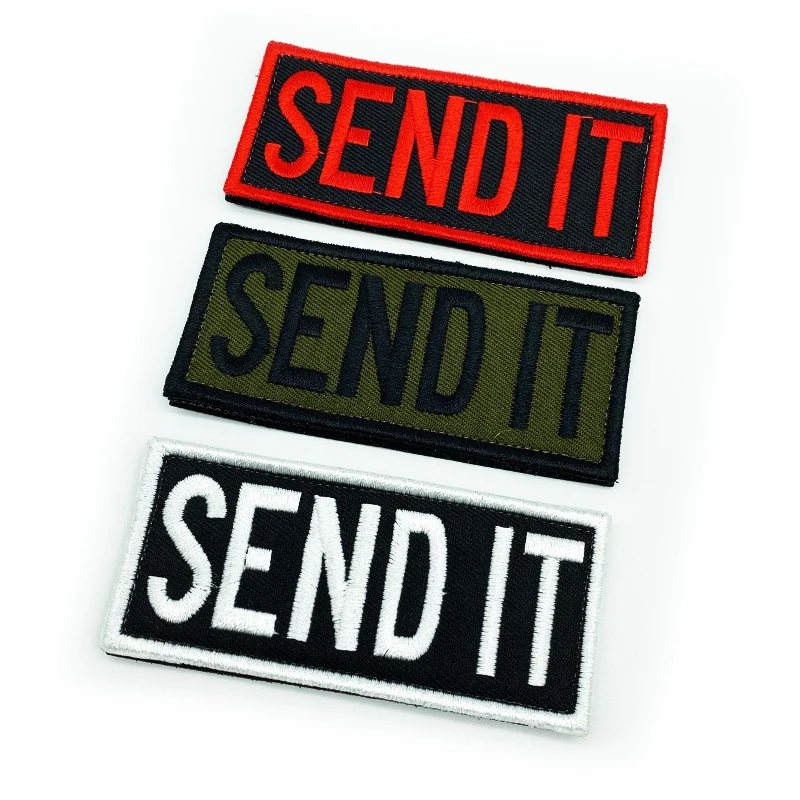 Enviar parches de alta calidad bordado creatividad insignia gancho y lazo brazalete 3D pegar en chaqueta mochila pegatinas - imagen 4