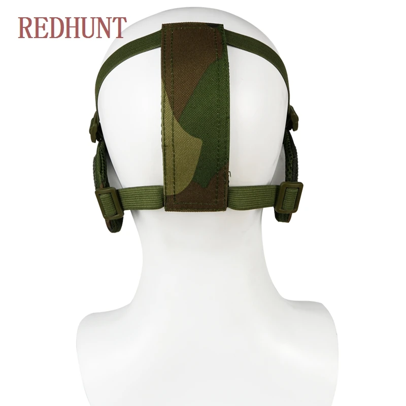 Mascarilla táctica de media cara para Airsoft, máscara protectora militar transpirable para Paintball, malla de alambre de acero para tiro y caza - imagen 2