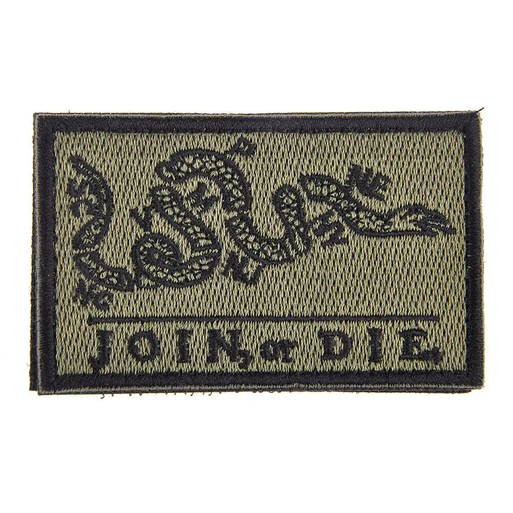 Parche Join or Die Flag Patriotic colmions Snake Gadsden NSWDG NAVY Tactical Tags American apliques Emblem badge parches - imagen 4