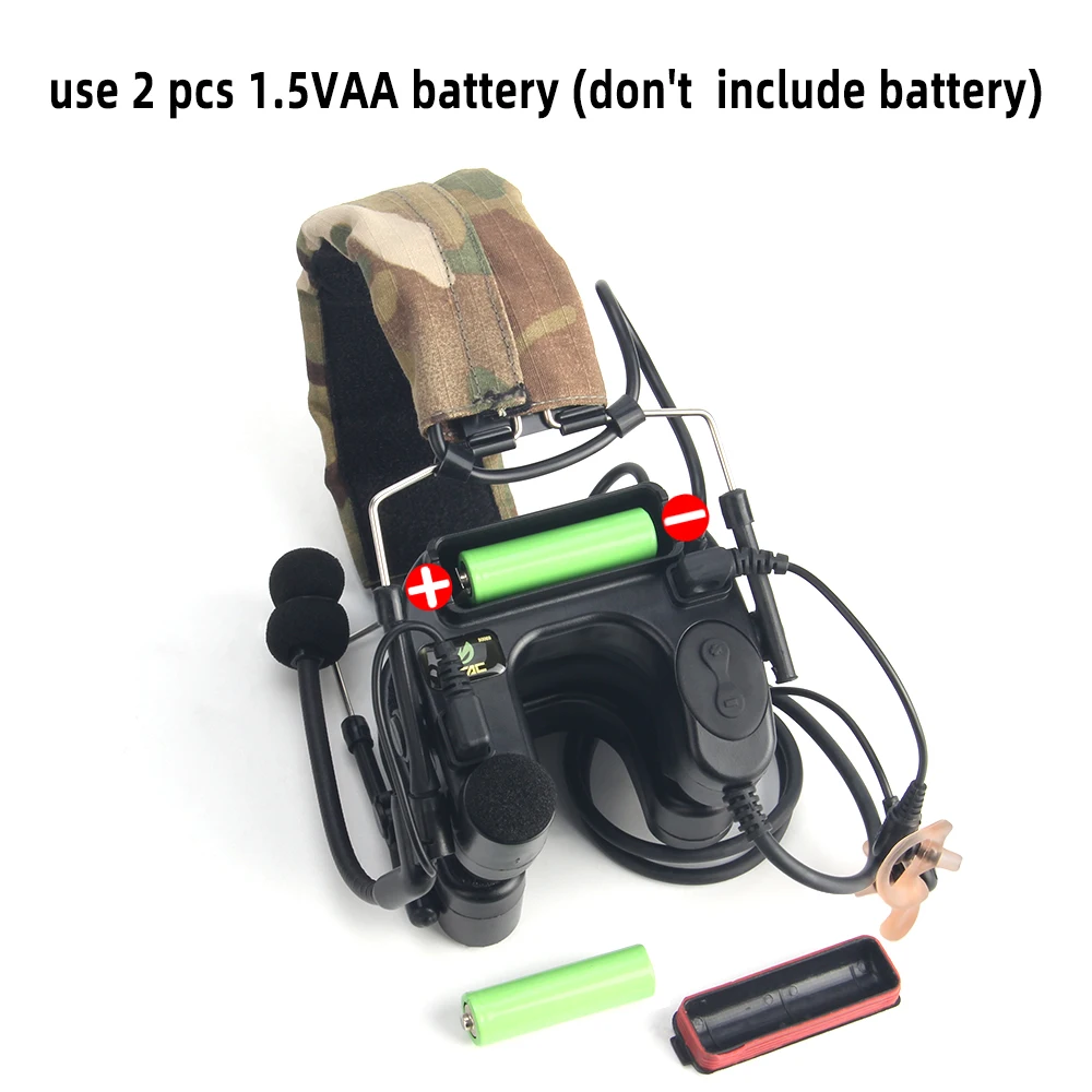 Z TAC auriculares tácticos militares Softai Comta II, auriculares activos Airsoft con cancelación de ruido para caza, accesorios de walkie-talkie - imagen 5
