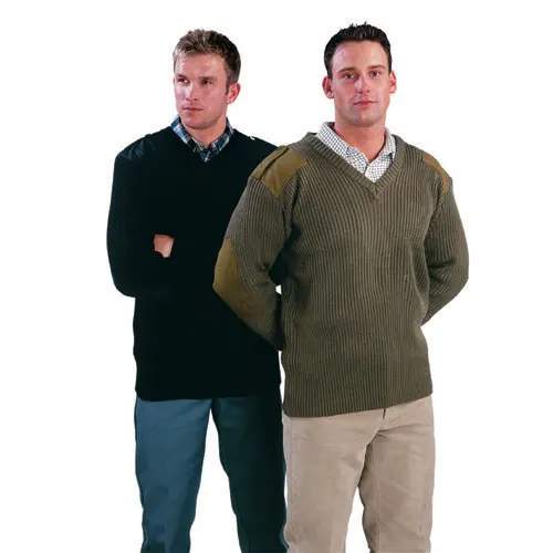 SMTP-suéter de lana pura YJ18 100%, suéter táctico con cuello en V, retro, británico, alemán, de cuello de pollo, Saddle - imagen 2