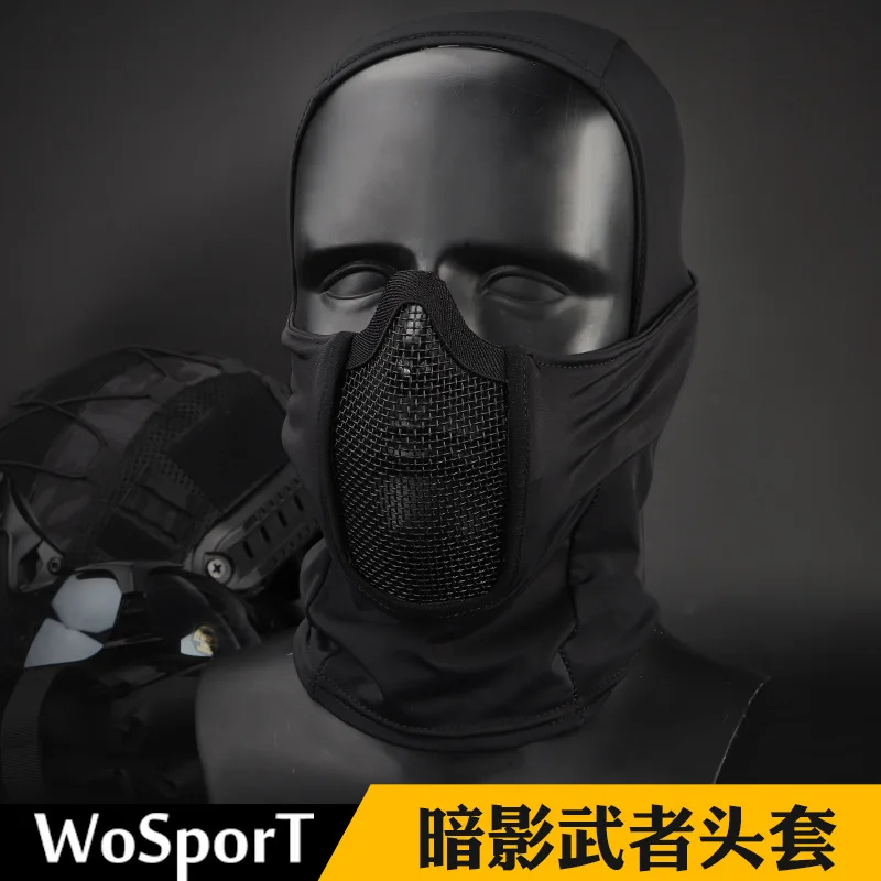 WOSPORT-cubierta para la cabeza de Airsoft, accesorio táctico de acero para ciclismo, cobertura completa para la cara, protección solar - imagen 2