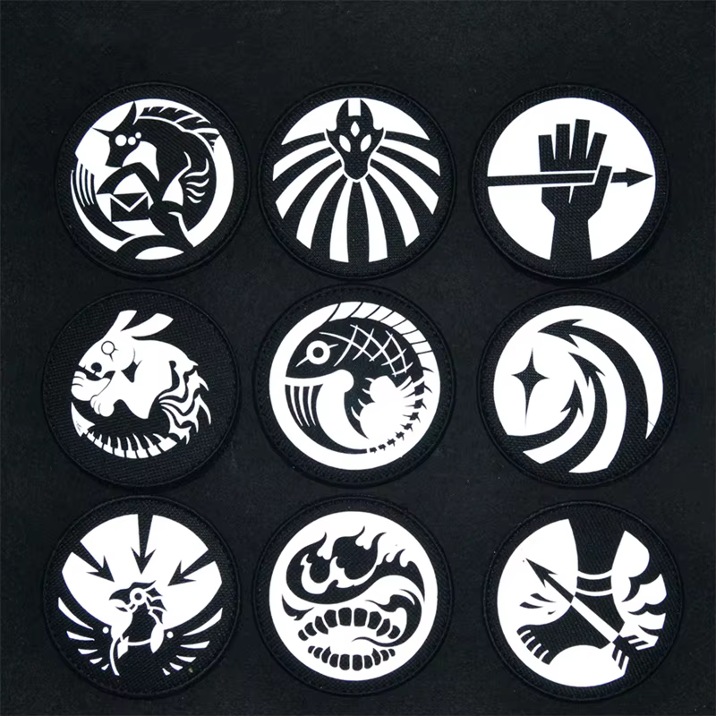 SCP-parches reflectantes para bolsa de ropa, accesorio con logotipo de equipo de trabajo móvil, zorro de nueve colas, color rojo, mano derecha, Mole - imagen 4