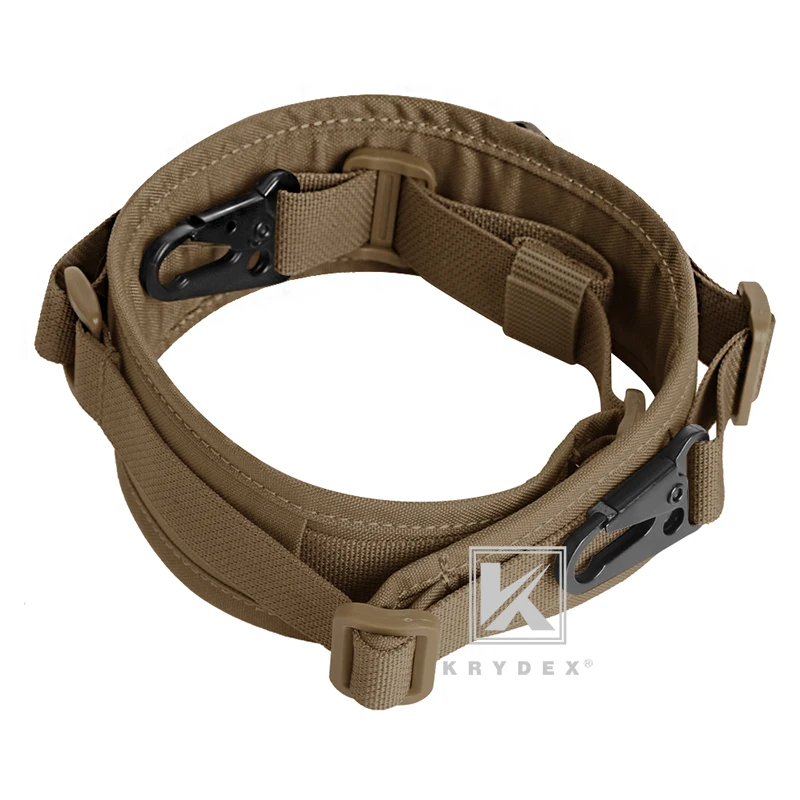 KRYDEX-slinga para pistola táctica, correa Modular extraíble de 2 puntos/1 punto, cabestrillo acolchado de 2,25 "para combate, tiro, Rifle de caza CB - imagen 4