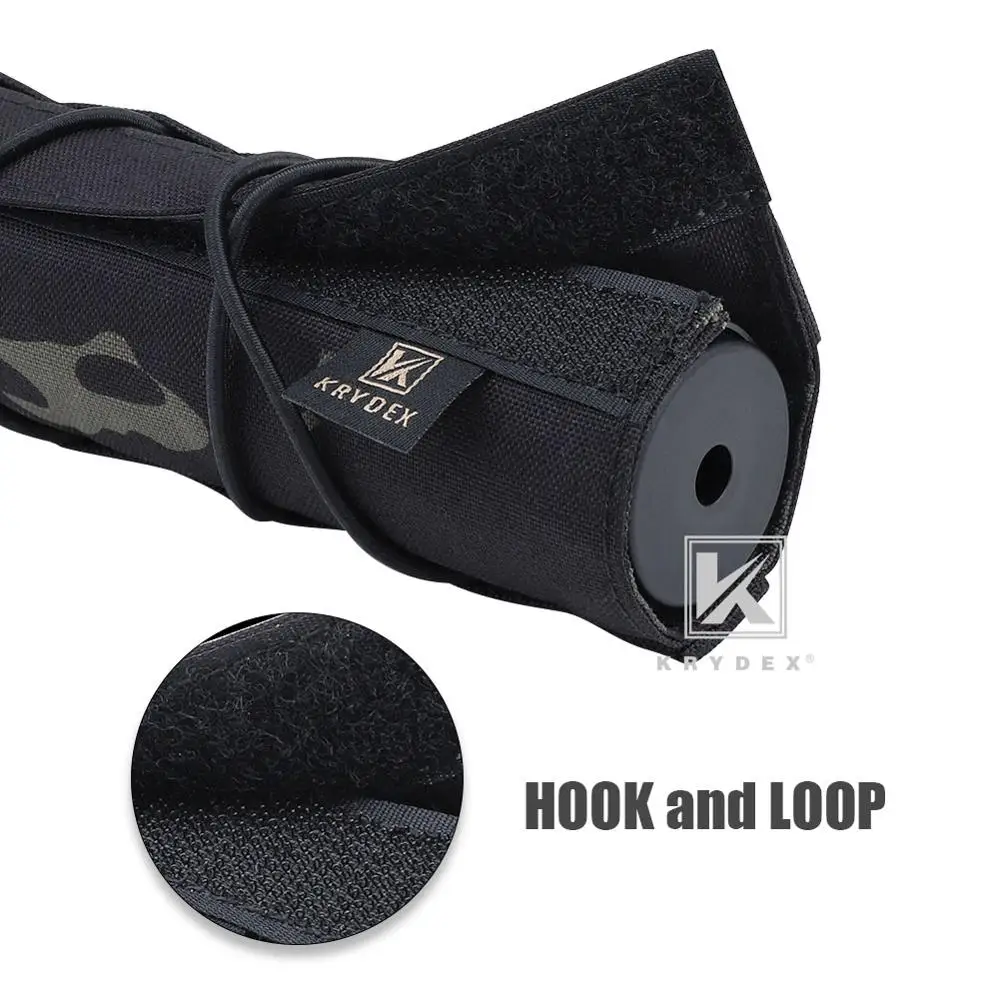KRYDEX-funda protectora de silenciador de 18CM para Surefire FA762K, supresor de Tiro Táctico, cubierta protectora de silenciador de nailon MCBK - imagen 5
