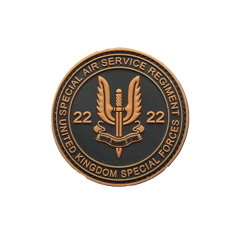 Parches de mochila con banda para el brazo, pegatinas de tela de goma militares tácticas del ejército luminoso 3D de PVC, Grupo Aéreo especial SAS de Inglaterra 22 - imagen 4