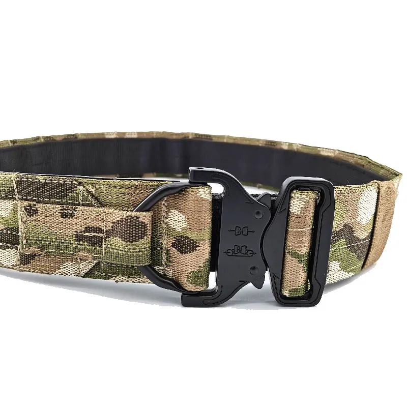 Cinturón táctico Airsoft Multicam Molle, cinturón de batalla de combate, hebilla de liberación rápida, juego de guerra CS de caza, equipo de doble cinturón de 2 pulgadas - imagen 3