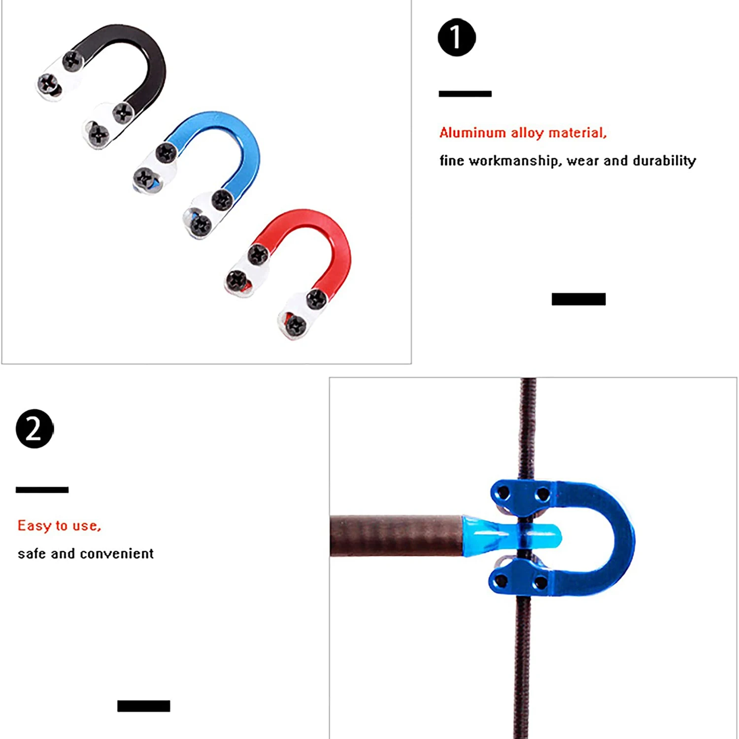 Arco compuesto de aluminio para tiro con arco, accesorio de cuerda de arco, anillo metálico - imagen 5