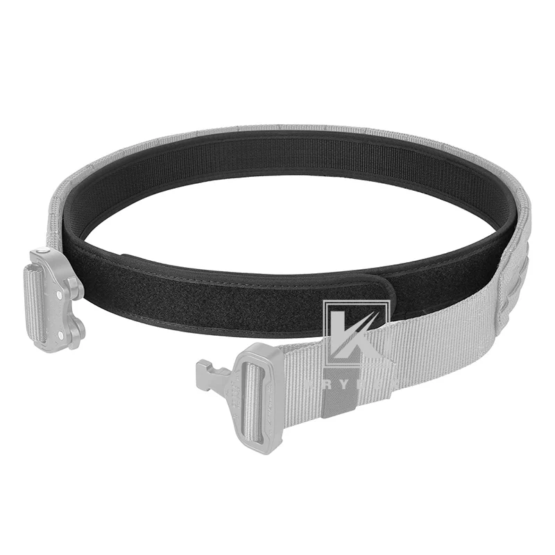 KRYDEX-Cinturón con forro interior sin hebilla, 1,5 pulgadas, tácticas de S-XXXL, revestimiento de bucle de nailon, cinturón con parte trasera interior, accesorios para caza y tiro BK - imagen 3