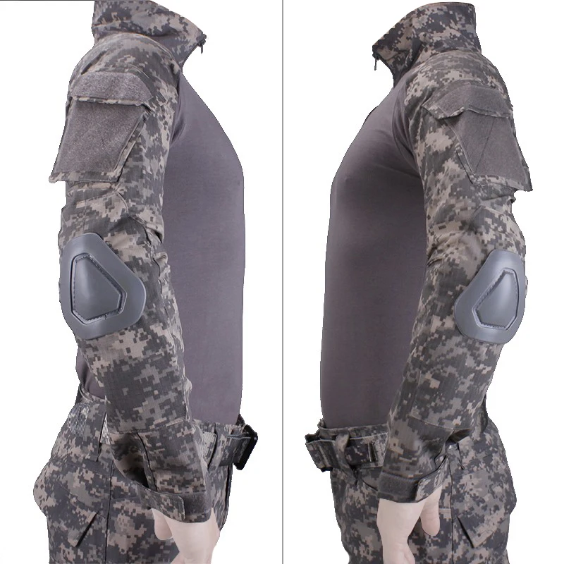 Camisetas tácticas VULPO BDU ACU, camiseta de camuflaje al aire libre, juegos de rol, trajes Ghillie - imagen 4