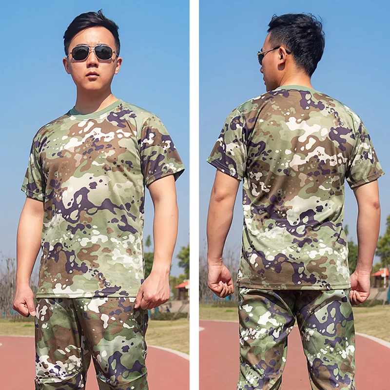 Camiseta de camuflaje táctico para hombre, camisa transpirable de secado rápido para combate, caza, senderismo, escalada, nuevo estilo - imagen 3