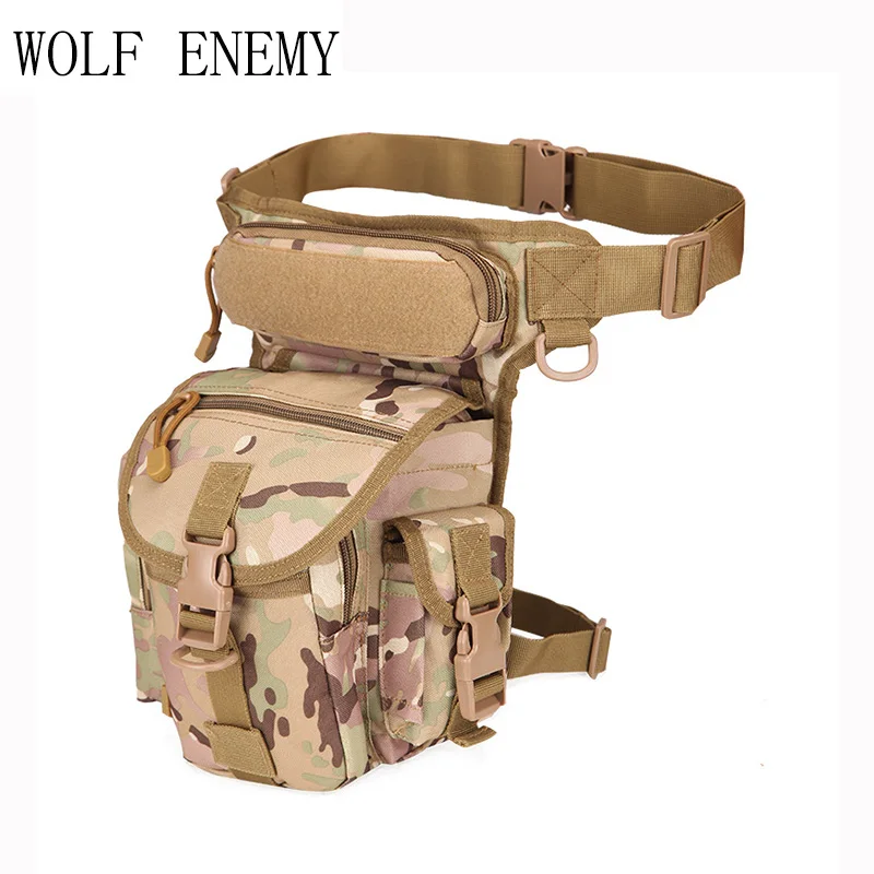Bolsa táctica Molle para pierna para hombre, riñonera EDC militar, resistente al agua, para caza y ciclismo - imagen 4