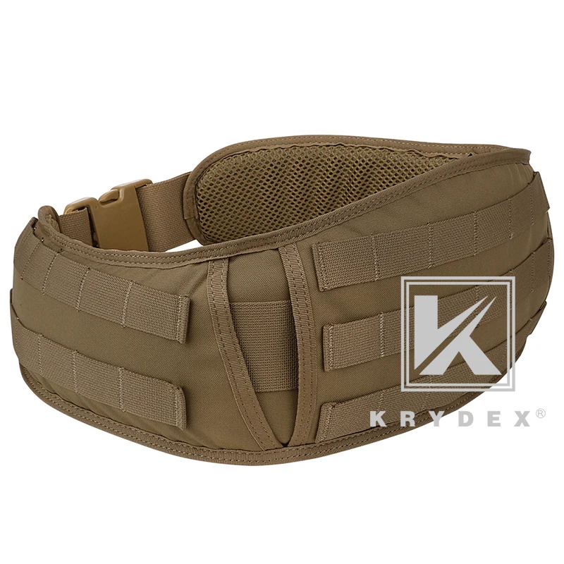 KRYDEX Cinturón táctico, cinturón de batalla acolchado ancho y suave MOLLE, cinturón de liberación rápida multifunción para caza Airsoft - imagen 4