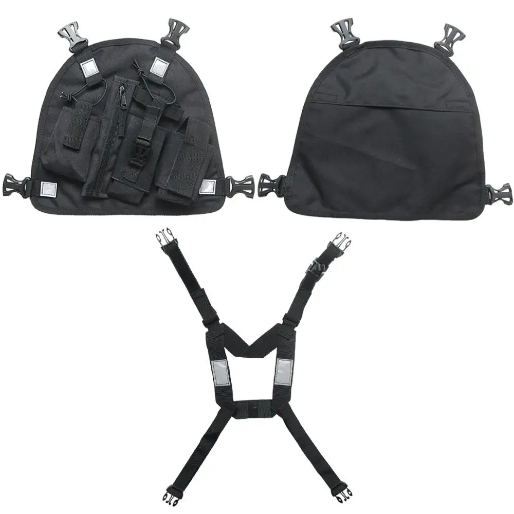Baofeng-funda de hombro de doble Radio, soporte para arnés de pecho, aparejo de chaleco para elementos esenciales de rescate de Radio bidireccional - imagen 2