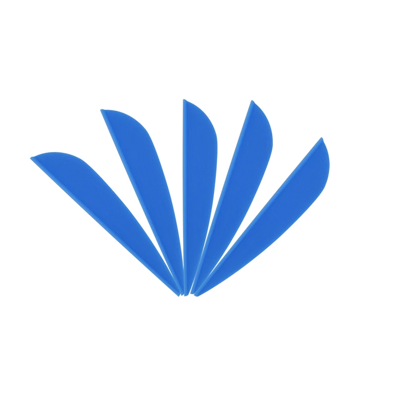 Flechas de goma con plumas para tiro con arco, 100 unidades, 2,5 pulgadas, bricolaje, paleta de plumas, 8 colores, accesorios de caza - imagen 5