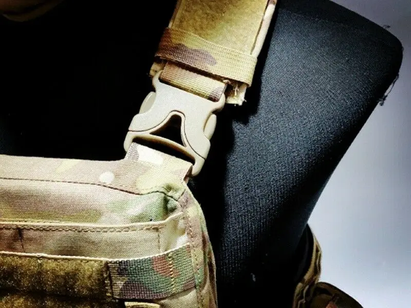 Hebilla de liberación rápida de hombro para chaleco táctico MOLLE AVS BK/CB/RG/MC, 1 unidad - imagen 4