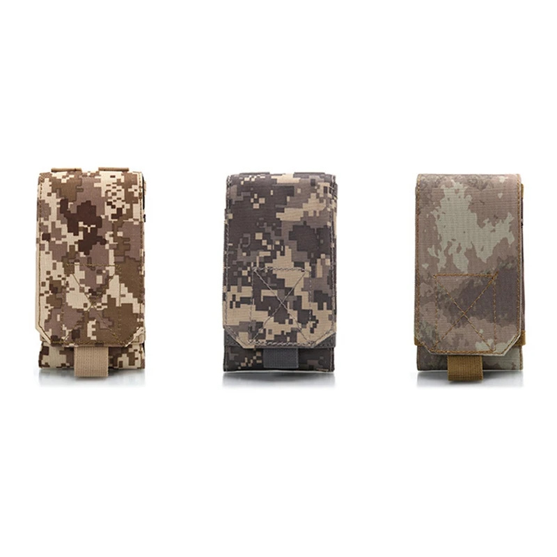 Bolsa de teléfono Molle táctica al aire libre, bolsa de cinturón de equipo de caza, bolsa de teléfono celular de cintura, bolsas de camuflaje de caza EDC de nailon - imagen 2