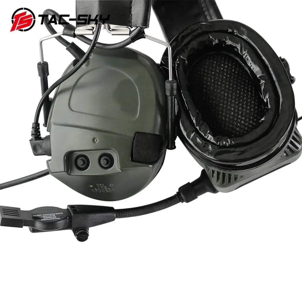 Auriculares tácticos liberadores TCI de TAC-SKY, orejeras de silicona, reducción de ruido, auriculares tácticos militares TCI - imagen 4