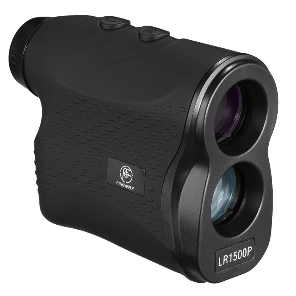 Mini telémetro láser Medidor de velocidad de ángulo de distancia de disparo de caza manual 4 modos (rango: 5-1500 m)