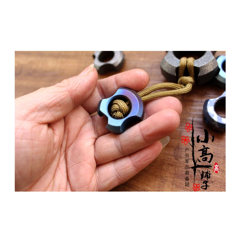 Abridor de botellas de titanio, Paracord, cordón, cuchillo, cuentas, colgante, tirador de cremallera - imagen 5