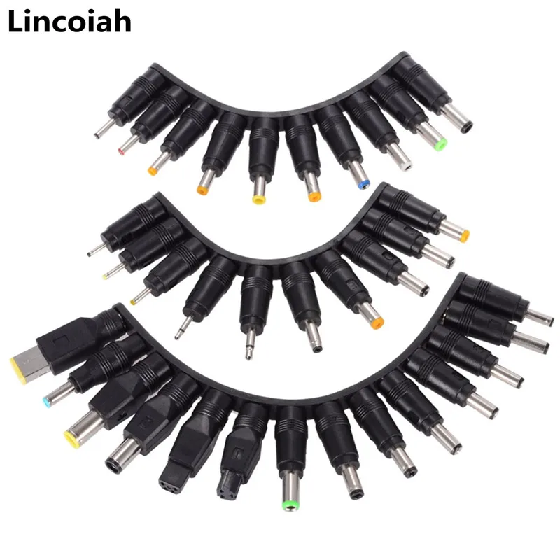 Adaptador de corriente Universal de 5,5mm x 2,1mm, kit de conectores de puntas para Lenovo Thinkpad, juegos de fuente de alimentación de ordenador portátil, enchufes de clavija, 34 Uds./8 Uds. - imagen 4