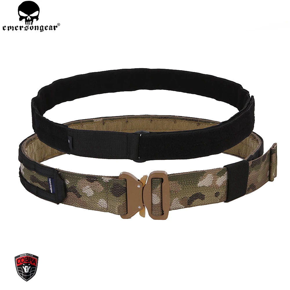 EMERSONGEAR-Cinturón de combate táctico de una piezas, 1,75 pulgadas, IPSC, interior y exterior, cinturón de Tranning del ejército para caza, accesorio para Airsoft, EM9455
