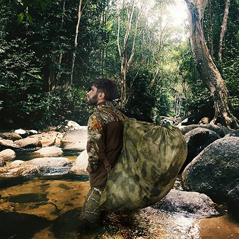 Bolsas de señuelo de malla, bolsas de caza de camuflaje, bolsa de señuelo de pato para Ganso, pavo, aves acuáticas, equipo de caza Drake, correas de hombro ajustables - imagen 5