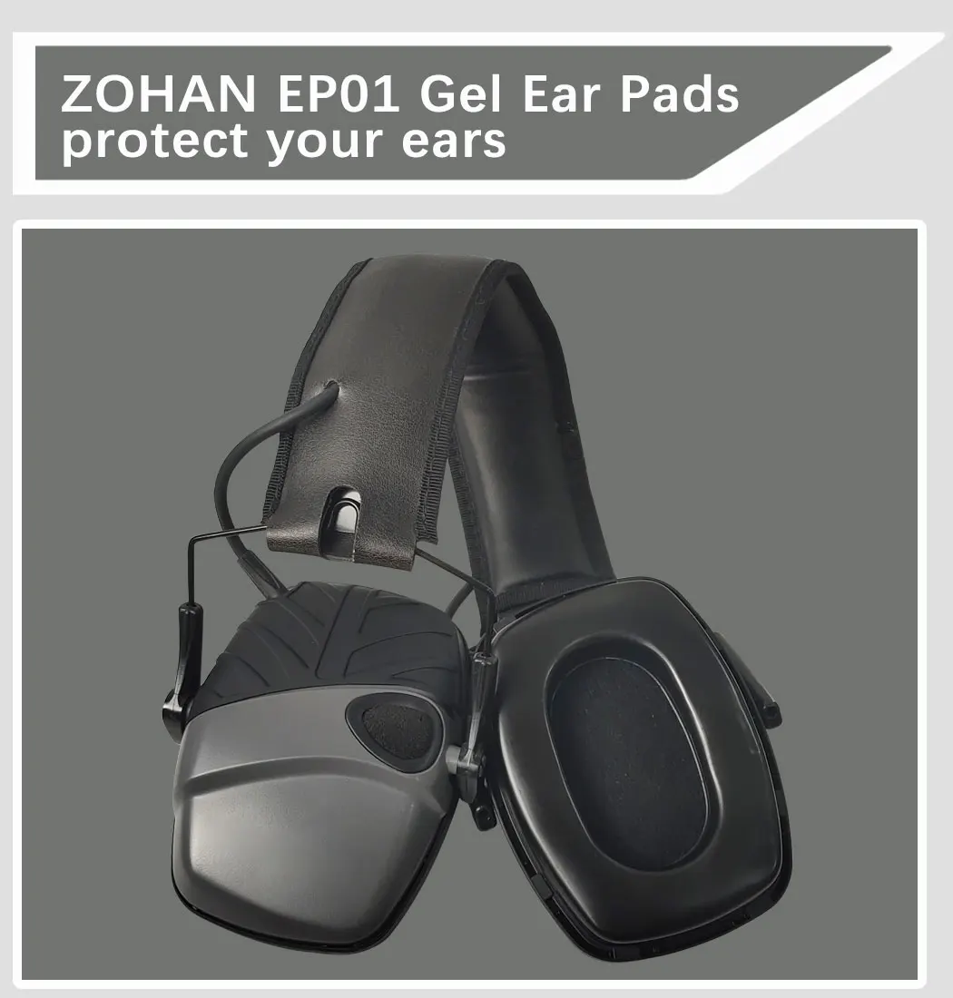 ZOHAN-almohadillas de Gel de repuesto para auriculares, almohadillas duraderas para auriculares, orejera de tiro electrónico, almohadillas de auriculares de alta proteína - imagen 5