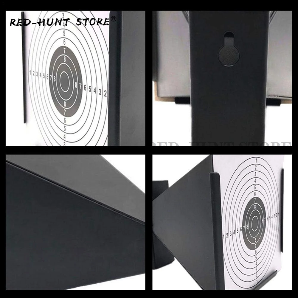Objetivo de pistola de pellets de 14CM con 100 Uds. De objetivos de tiro de papel, cono diseñado disponible, montado en la pared para tiro BB en interiores y exteriores - imagen 5