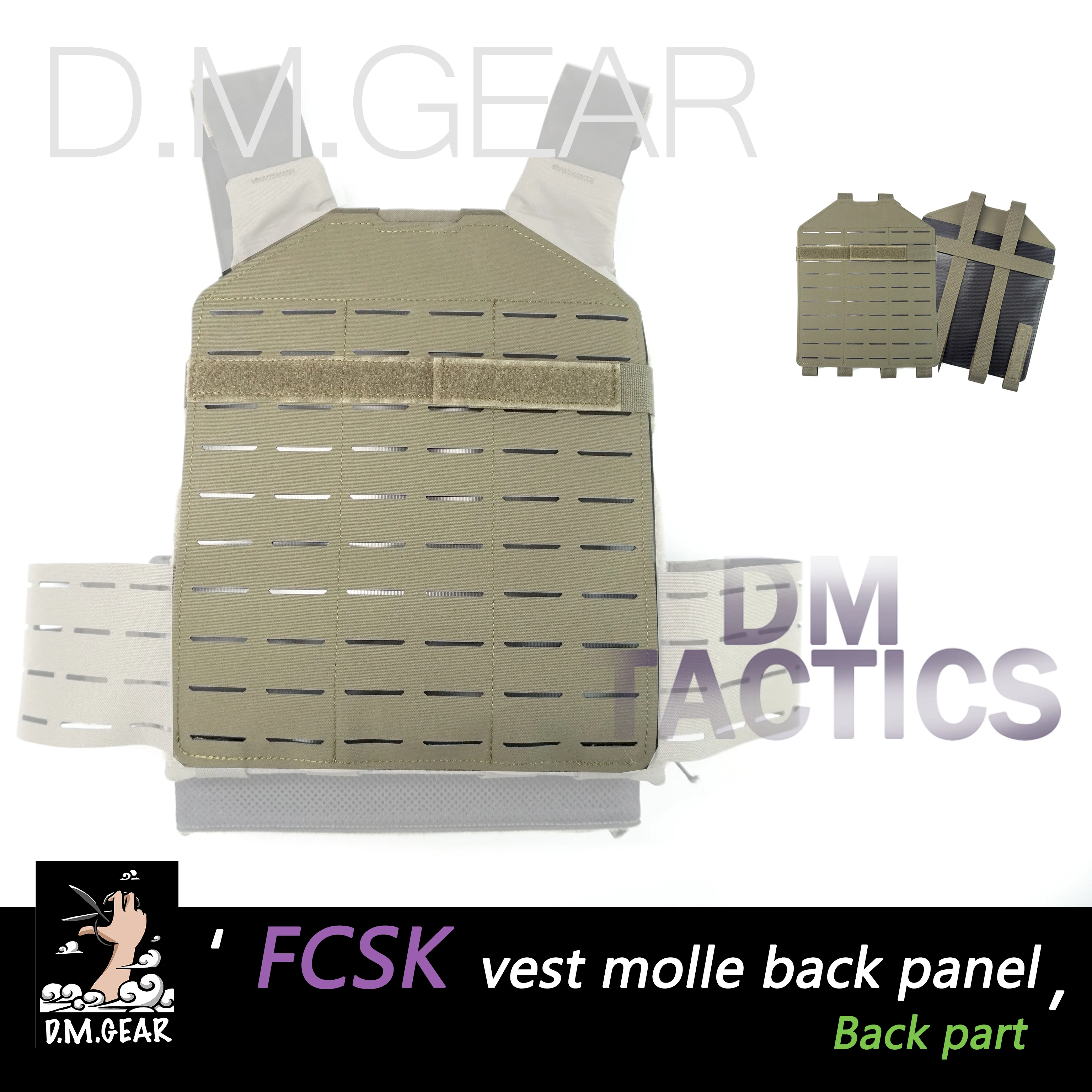 DMGear FCSK Gilet táctico Mont Molle Accessoire Mont Plaque Arrière Hommes et Femmes Tactique En Plein Air Chasse Jeu Productos - imagen 2