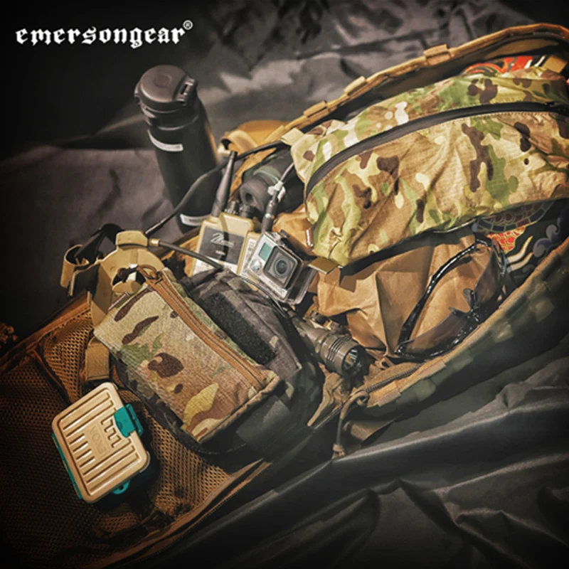 Emersongear-bolsas de almacenamiento EDC tácticas, bolsa con cremallera para herramientas, Airsoft DWR, caza, senderismo, soporte de bolsillo, 34x20cm L - imagen 4