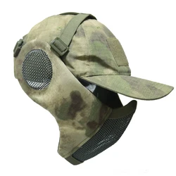 Máscara táctica media cara respirable para caza y airsoft