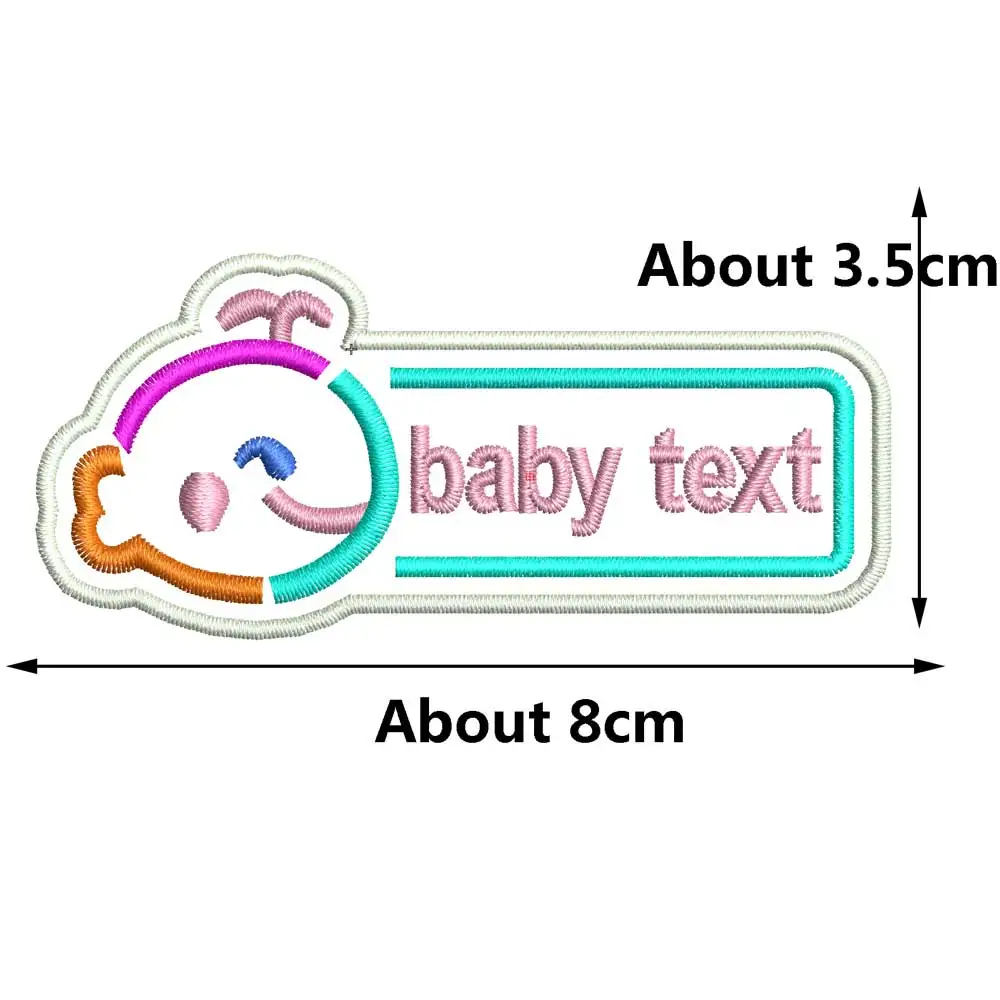 Parche personalizado con nombre de bebé para guardería, bordado de ballena linda, hierro en el respaldo, costura, artesanía, ropa, accesorios, suministros de bricolaje - imagen 2