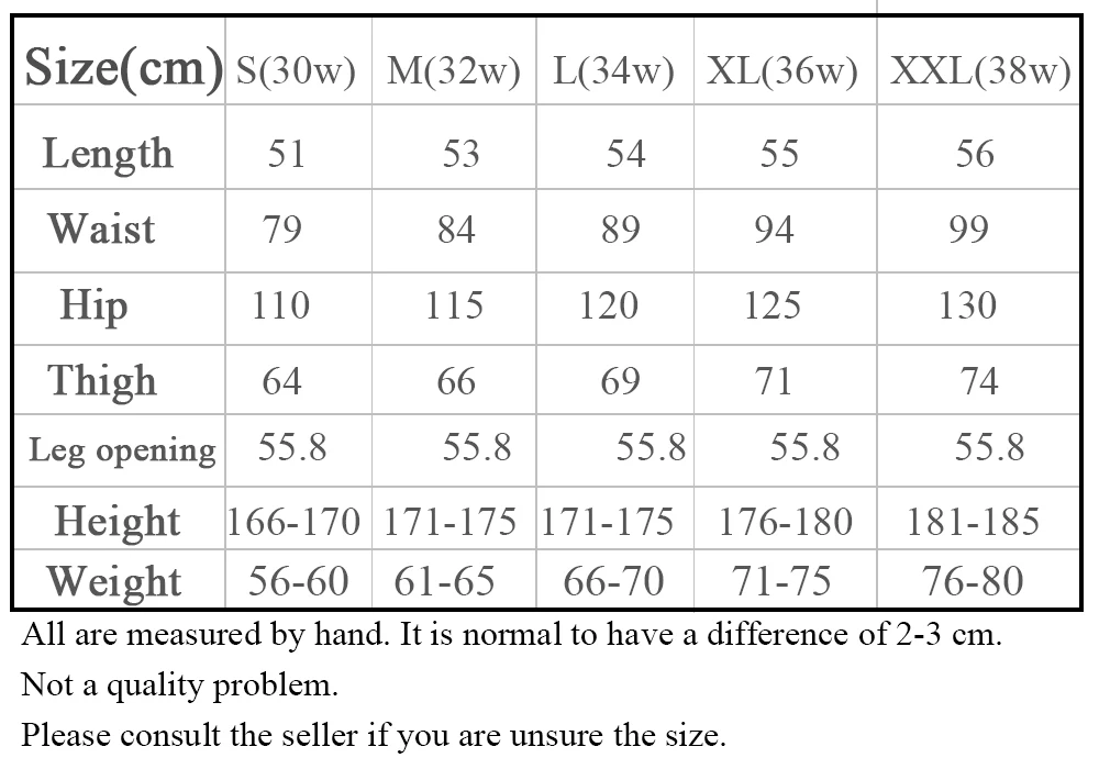 Pantalones Tácticos - Tabla de tallas