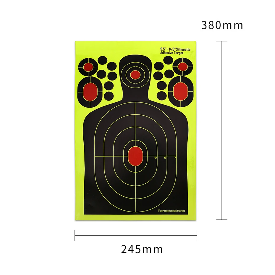 5 piezas 9,5x14,5 pulgadas, papel de objetivo de caza, pegatina adhesiva fluorescente contra salpicaduras - imagen 5