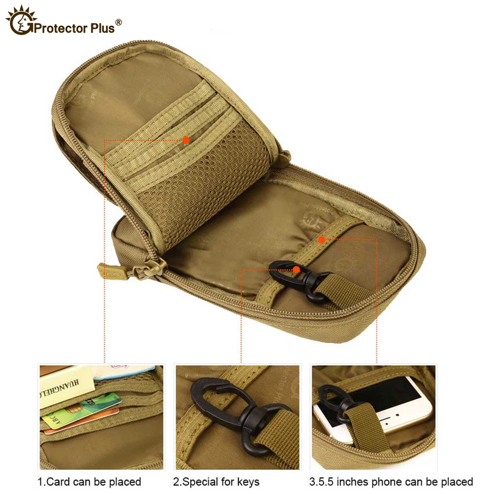 Bolsa Molle impermeable de nailon táctico, paquete de teléfono móvil, paquetes adjuntos de escalada de camuflaje, bolsas de senderismo de viaje - imagen 4
