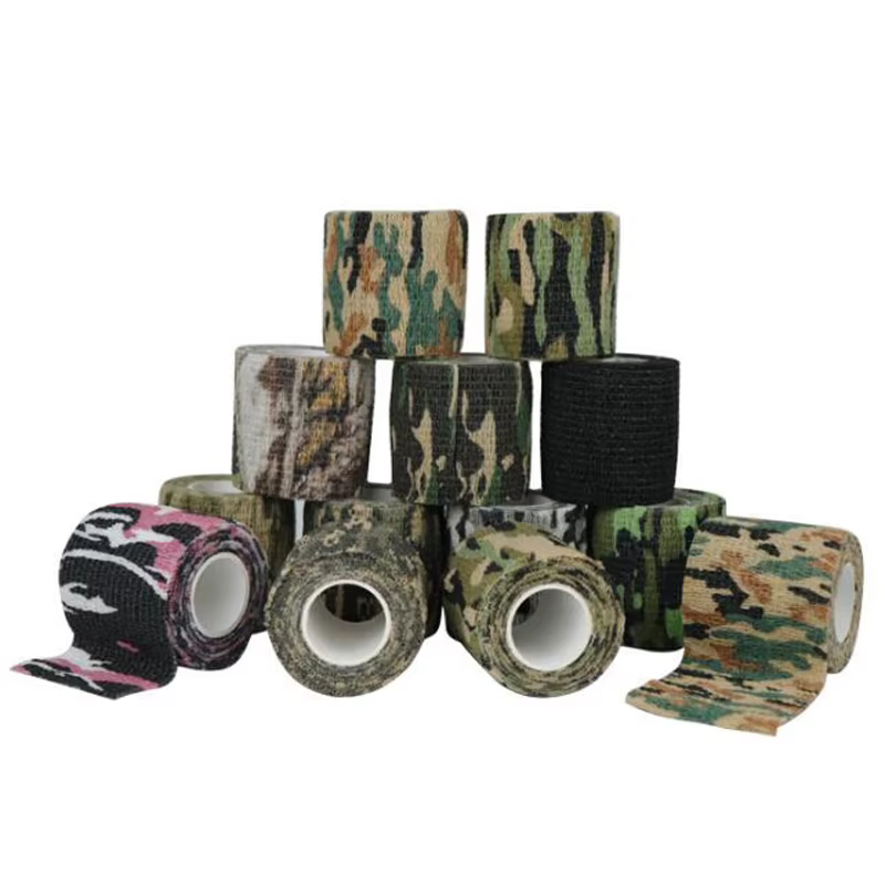 Camuflaje del ejército 5*450cm impermeable Camping senderismo autoadhesivo elástico camuflaje cinta vendaje caza al aire libre Paintball estiramiento - imagen 2