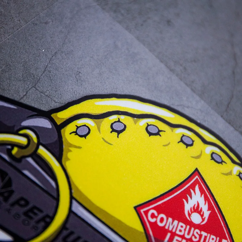 Pegatinas de dibujos animados para ventana de coche, impermeables, reflectantes, eléctricas, motocicletas, calcomanías decorativas DIY, carrocería de limón Combustible - imagen 5