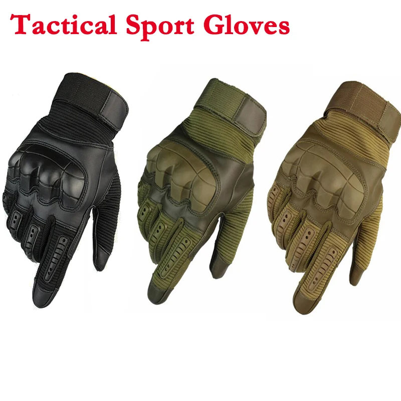 Manoplas antideslizantes para hombre y mujer, guantes tácticos de goma de dedo completo para tiro al aire libre, ciclismo, escalada, correr y senderismo