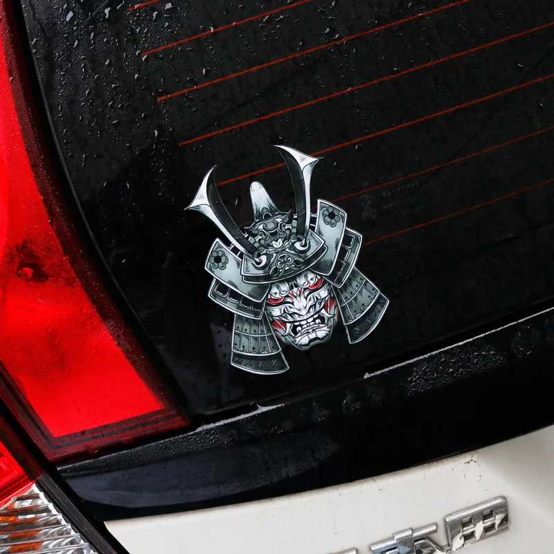 Pegatina de Metal 3D para coche, adhesivo militar decorativo, japonés, negro, Samurai, compatible con J, logotipo de coche modificado, Guerrero, Calavera, fantasma, impermeable - imagen 4