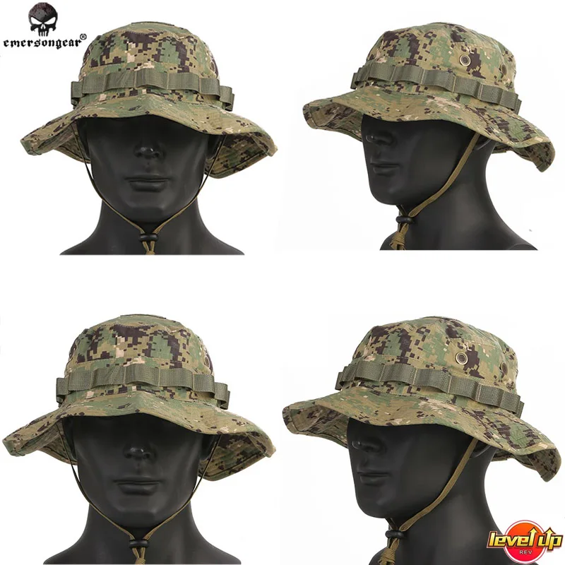 Emersongear Camuflaje Boonie Hat Level Up Mapa Versión de bolsillo Sombrero para montañismo y caza - imagen 4