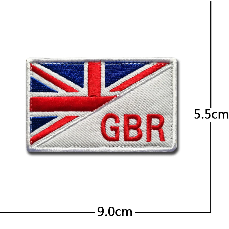 Parche bordado de bandera del Reino Unido, parche de inglés, gancho de PVC, parches de banderas nacionales de Gran Bretaña, insignias bordadas - imagen 3