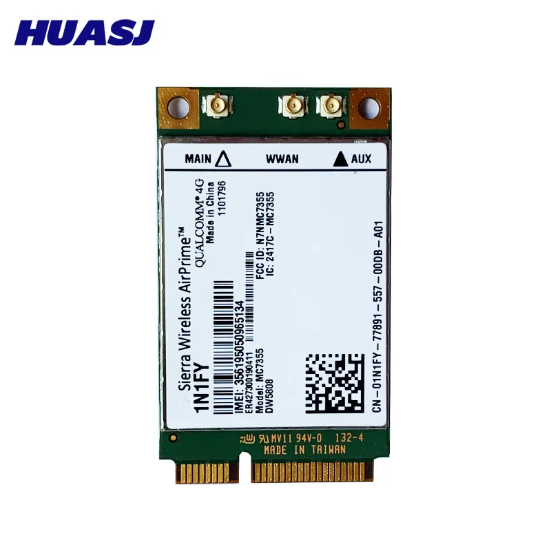 Huasj-Airprime MC7355 PCI-E LTE/HSPA + GPS + tarjeta de 100Mbps 1N1FY DW5808 Sierra, módulo 4G para Dell 1900/2100/850/700 (B17)/700 - imagen 2
