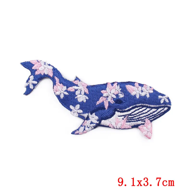 Prajna-parches bordados de ballena de dibujos animados, 10 piezas, apliques para ropa, pegatinas para ropa, insignias - imagen 3