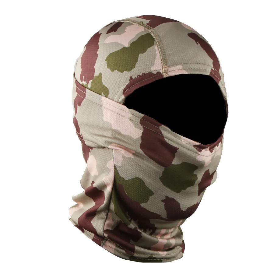 Máscara táctica de entrenamiento de combate para fanáticos del ejército, casco de camuflaje para montar al aire libre, senderismo, Camping, secado rápido, bufanda transpirable, máscara facial completa - imagen 5