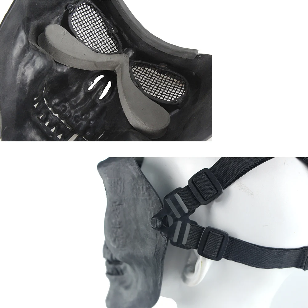 Máscara calavera táctica – Protección ocular con malla de acero - imagen 5